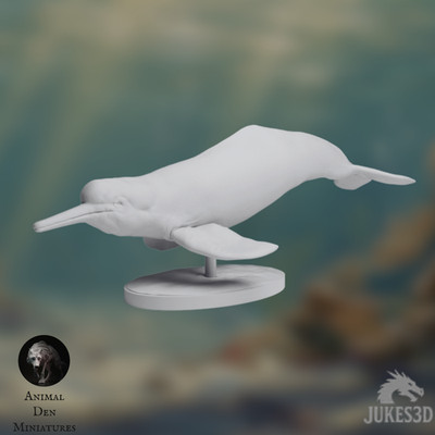 Amazon River Dolphin Paintable Model | Pink River Dolphin Mini | Animal Den