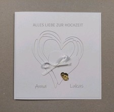 Karte zur Hochzeit personalisiert Geldfach Ge...