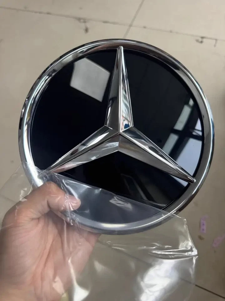 Front Chrome Grille 3D Star Emblem Fit For Mercedes-Benz W205 C300 C350 C63 AMG Foto 2 de 4