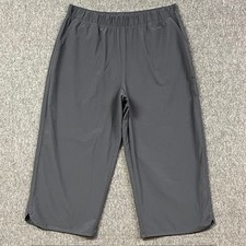 Title Nine Pants Womens XL Pull On Crop Capri Elastic Waist Active Gray Nimblene