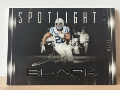 Jonathan Taylor /25 - 2025 Panini Black #SPS-JTR - Spotlight Auto