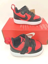 Nike Kids Court Borough Low Recraft TD University Red Black DV5458-600 NIB Sz 3C