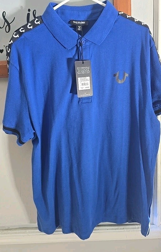 True Religion Polo Shirt Large Blue thumbnail 2