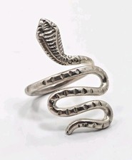 Beautiful Great Vintage Sterling Silver 925 Coiled Snake Ladies Ring Size 7