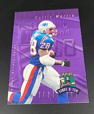 1997 Play Off Curtis Martin #167 First & Ten New England Patriots Football Card