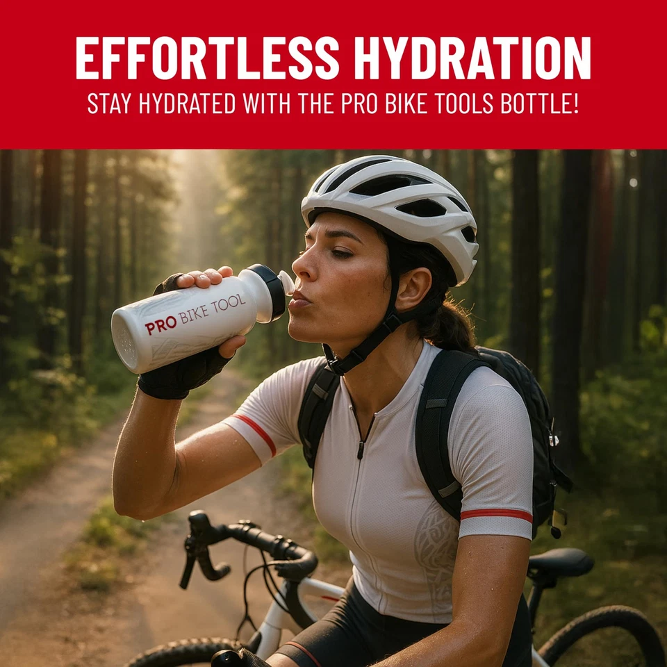 Botella de agua para bicicleta 550 ml 19 oz - para todo fitness y ciclismo - silicona suave M... Foto 2 de 4