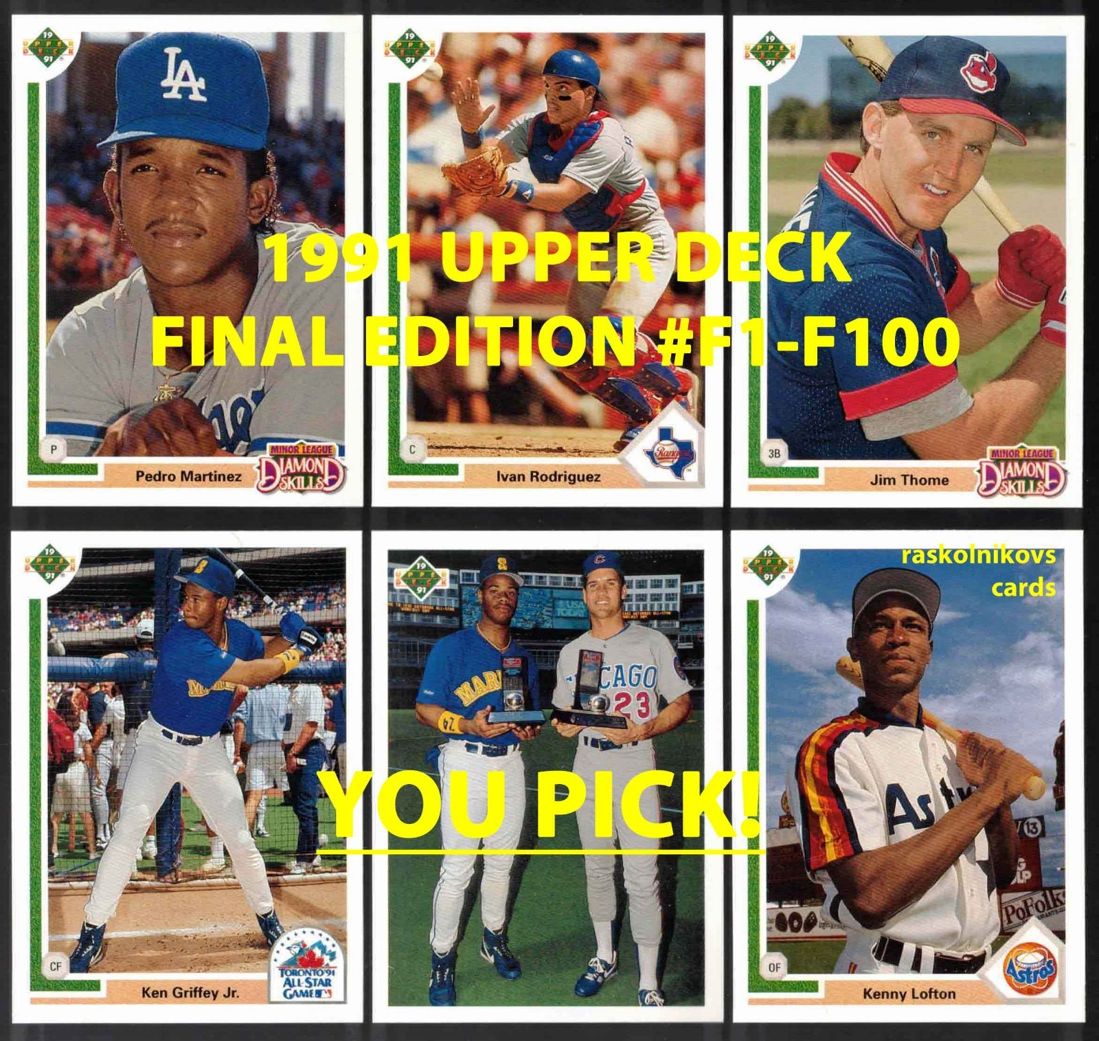 1991 Upper Deck FINAL EDITION #1F-100F Your Choice $2 or 2 Card Minimum YOU PICK