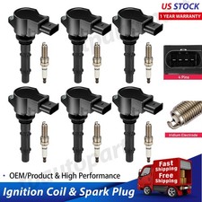 UF535 6X Ignition Coils And Spark Plugs Set For Mercedes C Class E Class V6