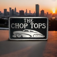 Cast Aluminum The Chop Tops Rare Car Club Plaque Collectable Nostalgia 