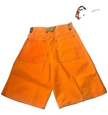 Karl Kani Vintage Rare 1990s Metal Plate Baggy Denim Shorts Jorts Made in USA