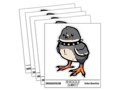 Goth Chick Emo Baby Chicken  Vinyl     Sticker Set - 5 Pack