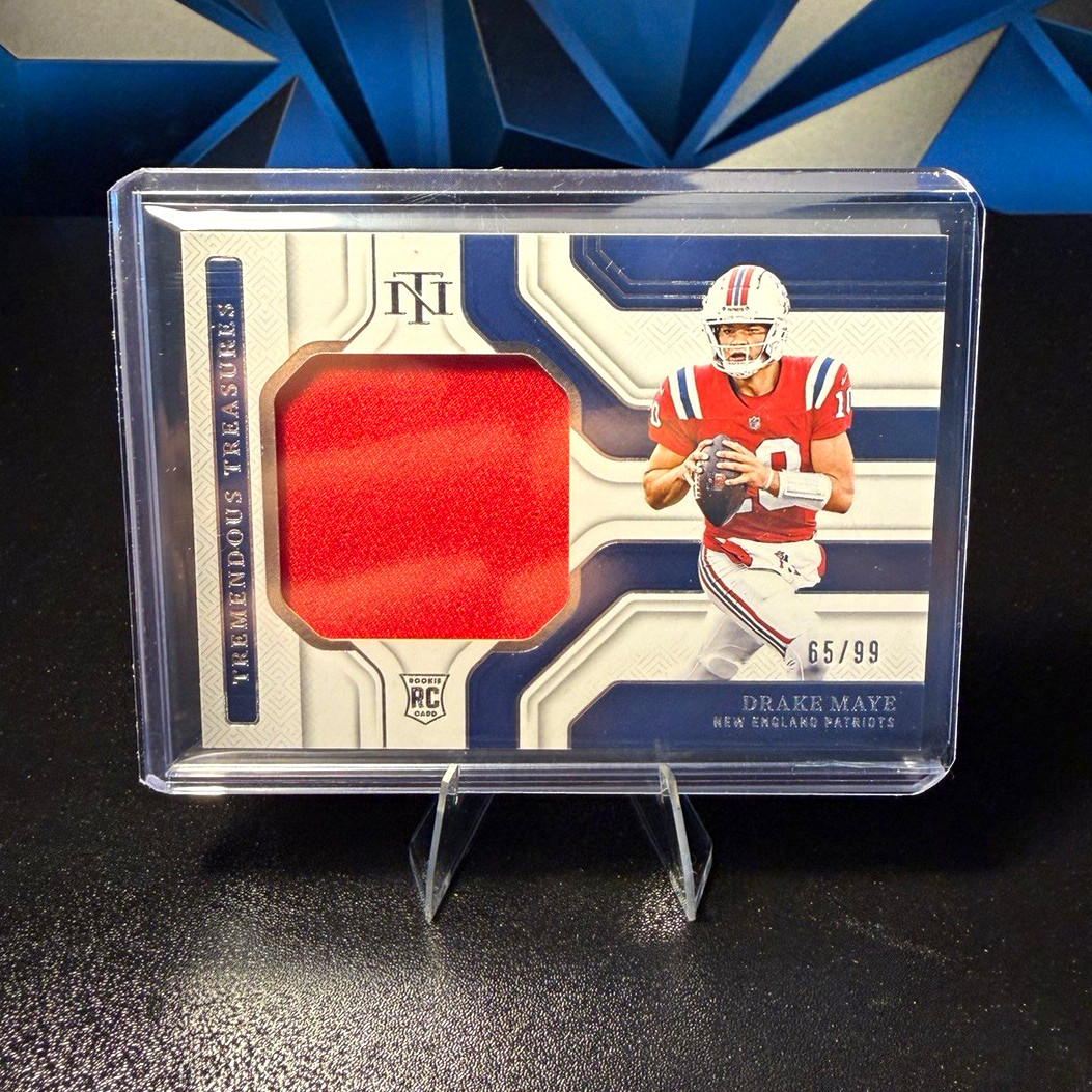 2024 National Treasures Drake Maye P Tremendous Treasures Rookie Patch /99