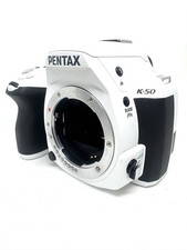 PENTAX K-50 White Digital SLR Camera Body DSLR 16.3MP ISO 100-51200 K-mount