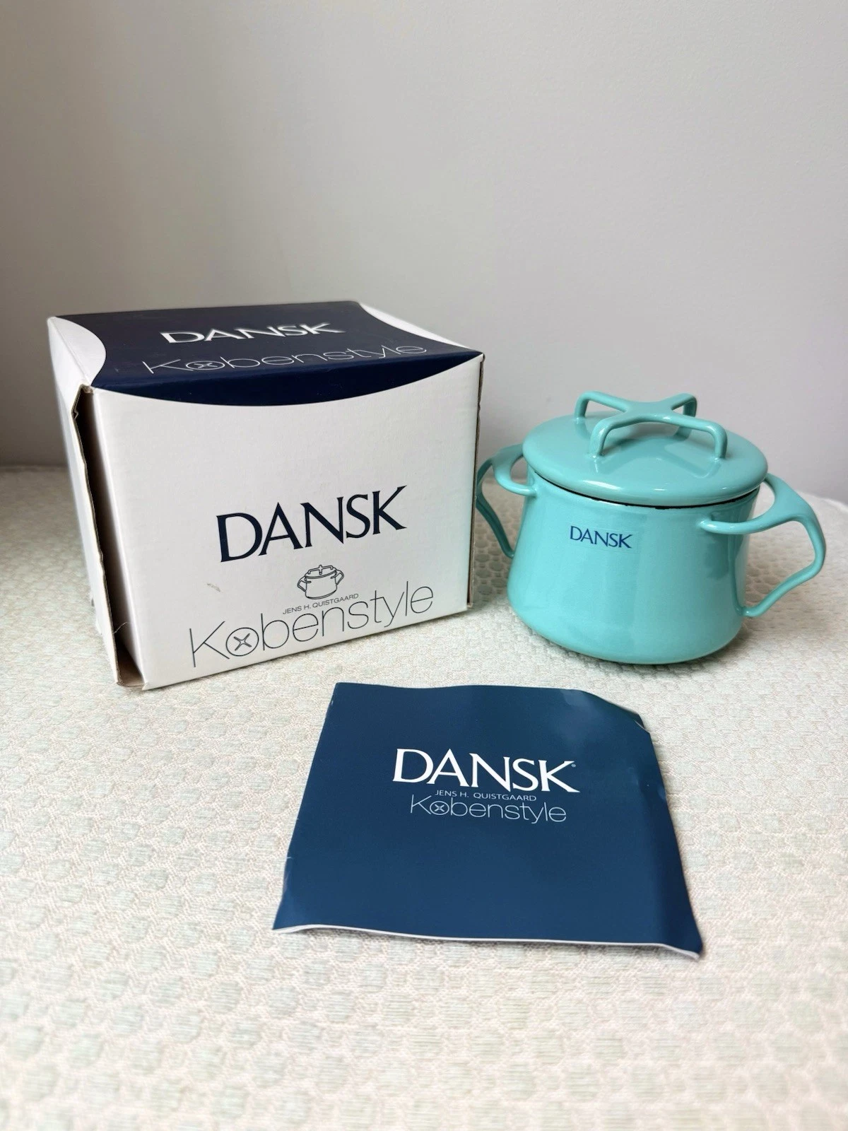 NEW DANSK Kobenstyle Mini Casserette Teal Dutch Casserole Jens Quistgaard NIB