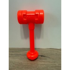 Fisher Price Vtg Tap N Turn Workbench Hammer Replacement Mallet Orange Red 1986