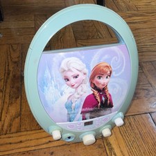 Disney Frozen CD Player Light Blue White Purple Wired Headphone RCA Laser