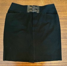 Ralph Lauren Polo Black Denim Double Belt Equestrian Line Skirt
