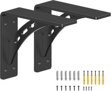 7 inch x 6 Heavy Duty Shelf Brackets , Max 7 x 6 inch, Matte Black