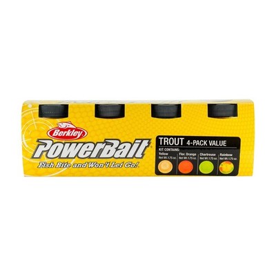 Berkley Powerbait Forellenteig 4 Pack Klassiker Trout Bait Angeln Köder Geschenk