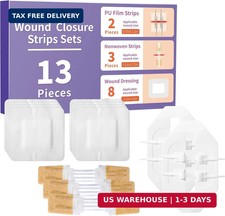 Zip Stitch 13 Pack Wound Closure Strip 3 Types Emergency Laceration Closure Kit