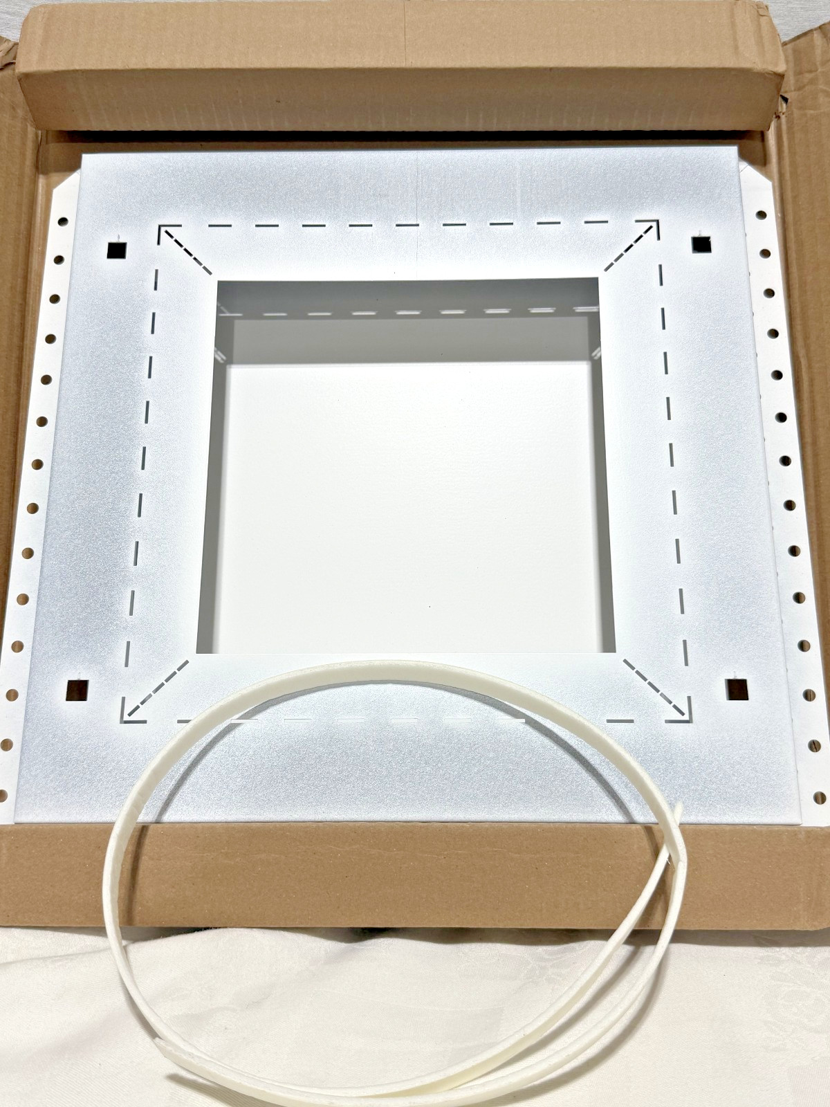 Aria Fittes DWALLX14X14SWH Flush Exhaust Mount Luxe 14.25x14.25 White Bath Fan