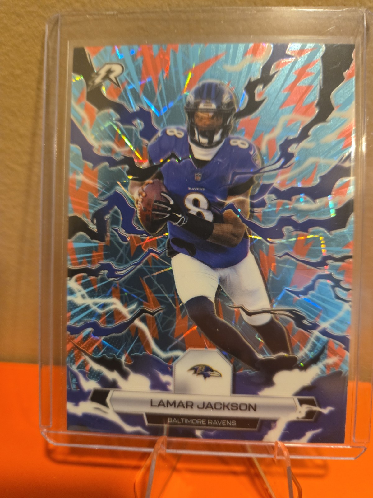 Topps 2026 Resurgence Lamar Jackson #7 Blue And Pink Lazer- Ravens