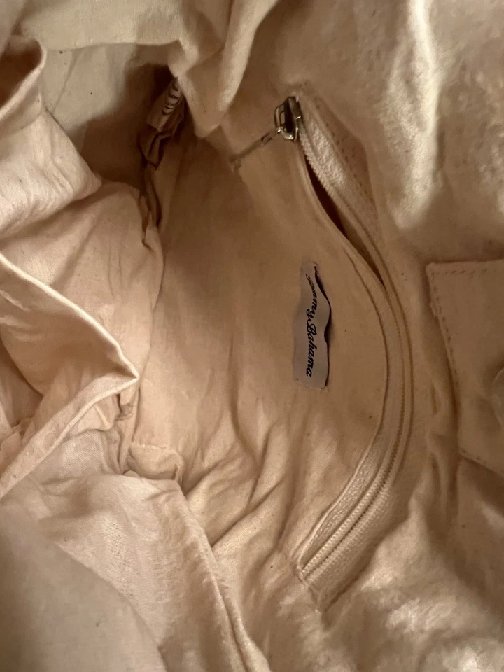 Tommy Bahama Boho Crossbody Macrame Ivory Woven Flap Bag Purse - Image 3 of 4