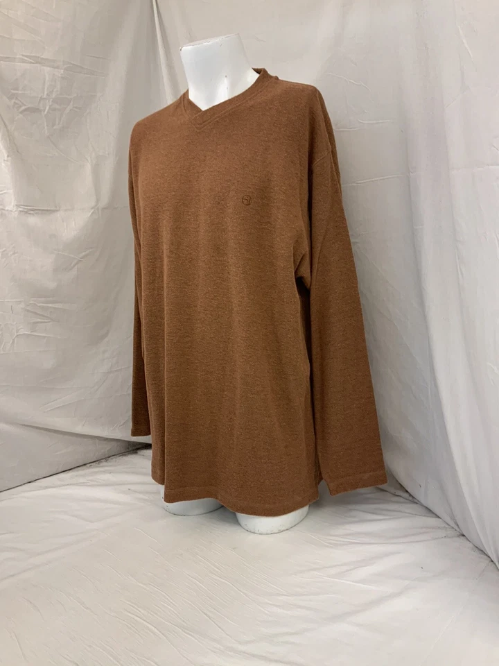 Suéter Cabeza de Pato L Naranja Algodón Poli Cuello en V Manga Larga YGI N2-375 Foto 4 de 4