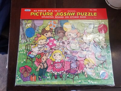 Vintage Straco Picture Jigsaw Tray Puzzle and Drawing Board 40 pieces Birthday