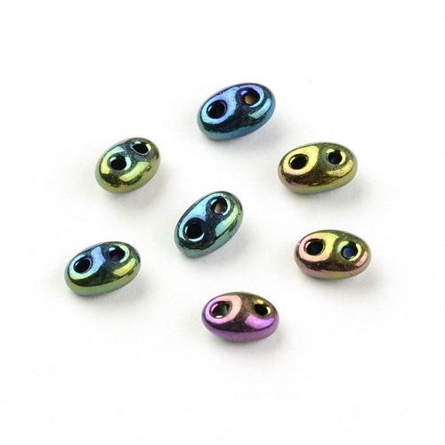 260pcs/20g Czech Glass Tiny Beads 2-Hole Loose SuperDuo Twin Beads Craft 5x3.5mm - Picture 33 of 61