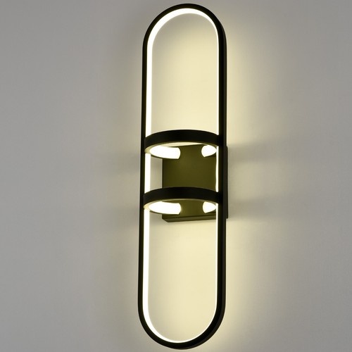 Black LED Wall Sconce Modern Wall Light Indoor - Picture 2 of 10