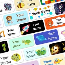 Personalised Stick on Clothes Labels Name labels - No Iron - No Sew Name Sticker
