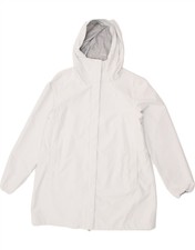 K-way Womens Hooded Rain Jacket Uk 10 Small Grey Polyester Rc13