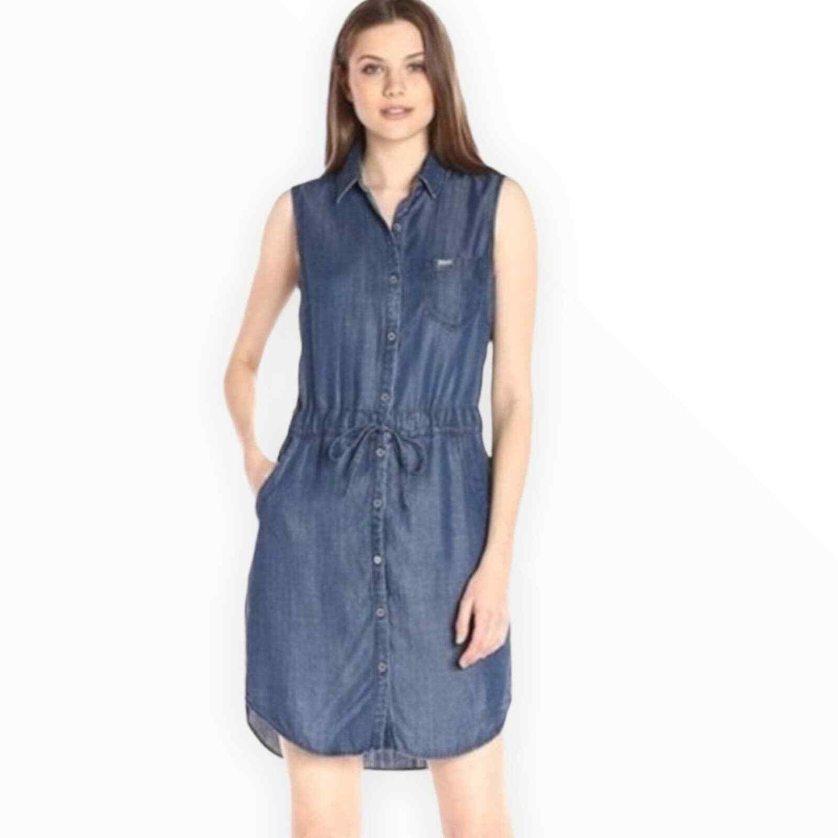 tommy hilfiger women denim dress Tommy Hilfiger Women's V-Neck Denim Midi Dress