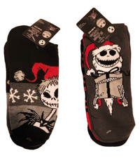 "The Nightmare Before Christmas" No-Show Socks - Size 4-10 -6 Pairs - NEW/TAGS 