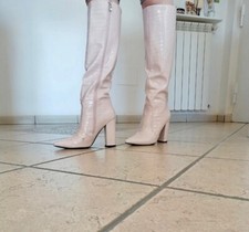38 Stiefel Stiefel Rosa Cipria Creme High Sky Heels Sexy Weiß Damen