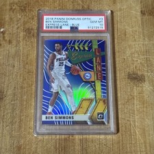2018 Panini Donruss Optic #3 Ben Simmons Express Lane Blue 59/85 PSA GEM MT 10 
