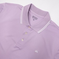 Brooks Brothers Polo Shirt Men's Medium Short Sleeve Preppy Solid Purple