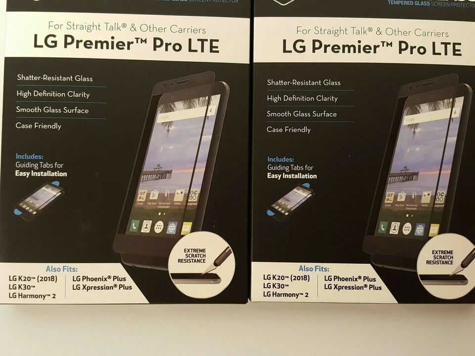 SET OF 2 Fellowes LG Premier Pro LTE K20 2018 K30 Harmony 2 Glass Screen Protect - Image 2 of 4