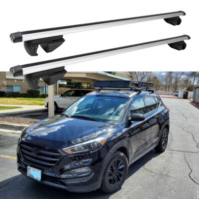 48'' Roof Rack Cross Bars Luggage Carrier Aluminum For Hyundai Tucson 2005-2015