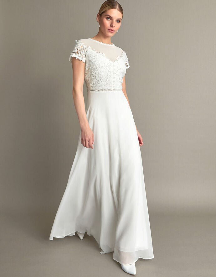 Short Monsoon Wedding Clothes ?Monsoon Angela Lace Wedding Dress