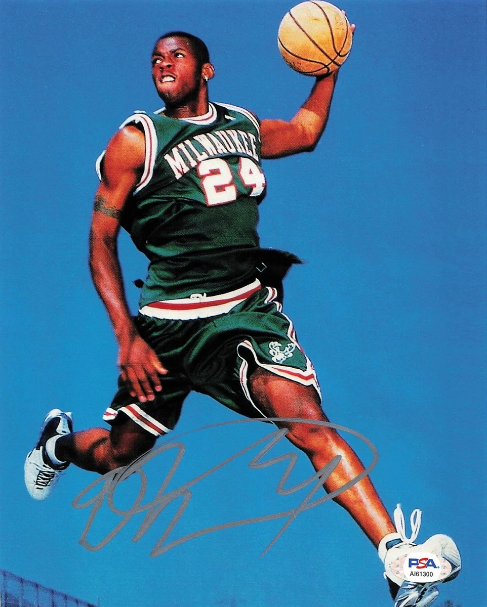 DESMOND MASON signed 8x10 photo PSA DNA Milwaukee Bucks