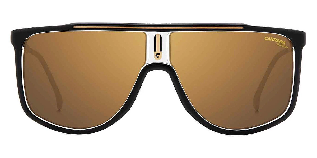 Carrera black best sale and gold sunglasses