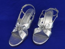 NEW Special Occasions by Saugus Shoe MISTY 1955 Silver Metallic Slingback 7.5W