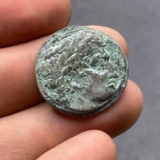 UNRESEARCHED ANCIENT ROMAN GREEK BRONZE  GENUINE OLD COIN WITH RARE PATINA 