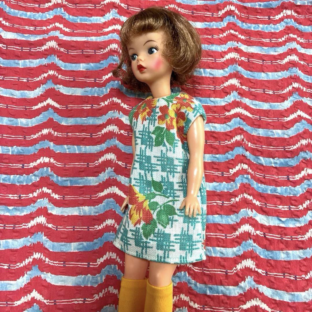 SAOLA Tammy chan abito floreale vintage pied de poule + calze alte set 2 pezzi solo outfit