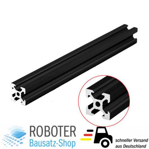 V-Slot Aluminiumprofil 2020 1 Meter schwarz Nut 6 3D-Drucker CNC Hobby - Bild 8 von 8