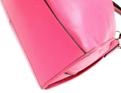 Coach Carly Hot Pink Leather Shoulder Bag w/Large Turnlock Detail