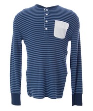 Gant Men's Ministriped Henley Shirt Cadet