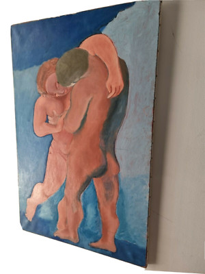 Painting Naked Large Painting Oil on Canvas Nu. Scene Romantique. Nude Painting